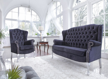 Classic Chesterfield Three Seater Sofa Couch Upholstery Velvet Couches